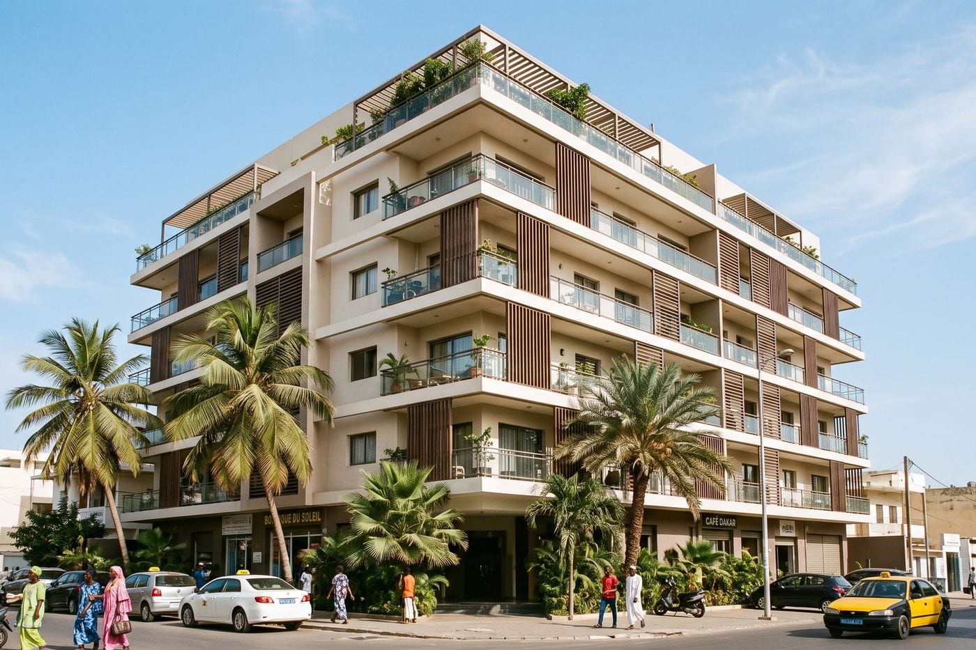Immeuble à balcons plantés, Sacré-Cœur, Dakar